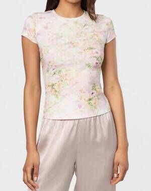 NEW GENERATION LOVE eva floral top in rose cloud pink